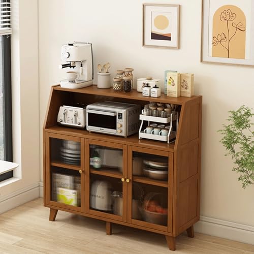 LHXLSH Mehrzweckschrank, Waschküche Möbel, Beistellschrank, Mehrzweckschrank Sideboard Kommode, Kommoden & Sideboards für Wohnzimmer, Esszimmer(Brown,101cm/39.8in) von LHXLSH
