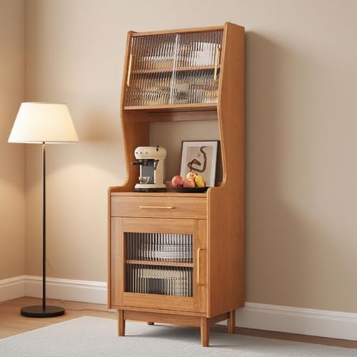 LHXLSH Vorratsschrank Küche, Küchenschrank Buffetschrank Mit Arbeitsplatte, Aufbewahrungsschrank, Vitrinenschrank, Buffetschrank, Mehrzweckschrank(Brown) von LHXLSH
