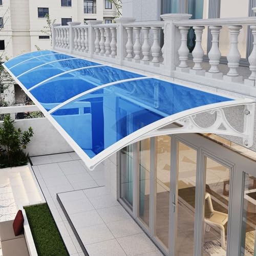 Moderne Vordach für Haustür, Außen Fenster Garten Überdachung, Terrassendach Regenschutz & UV-Schutz, Haustürvordach für Tür Fenster Balkon Garage Terrasse(60 * 60cm/24 * 24in) von LHXLSH
