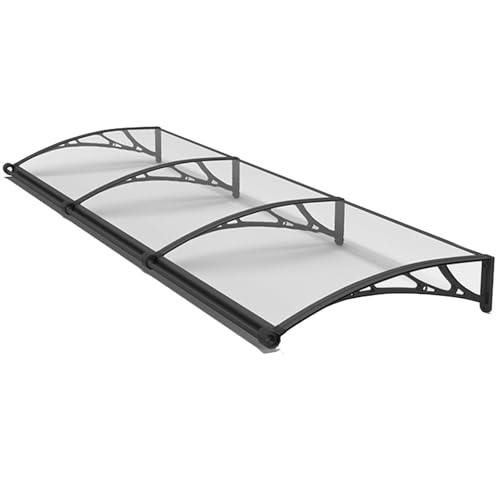 Moderne Vordach für Haustür, Tomatendach, Vordach für Haustür, Terrassendach Regenschutz & UV-Schutz, Überdachung Haustür, für Garage Balkon Fenster Haus(80x300cm/31x118in) von LHXLSH