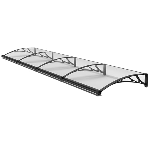 Moderne Vordach für Haustür, Tomatendach, Vordach für Haustür, Terrassendach Regenschutz & UV-Schutz, Überdachung Haustür, für Garage Balkon Fenster Haus(80x400cm/31x157in) von LHXLSH