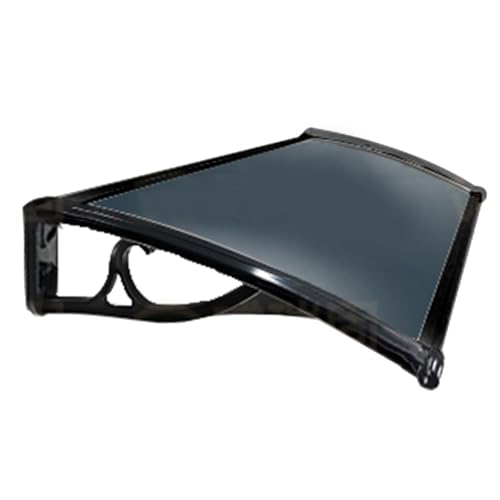 Wärmedämmung Und Schallschutz Eingangsmarkise, Wasserdicht Haustür Vordach, Garten-Vordächer Regenmarkise, Haustür Vordach für Tür Fenster Balkon Garage Terrasse(Black,40 * 100cm/16 * 39in) von LHXLSH