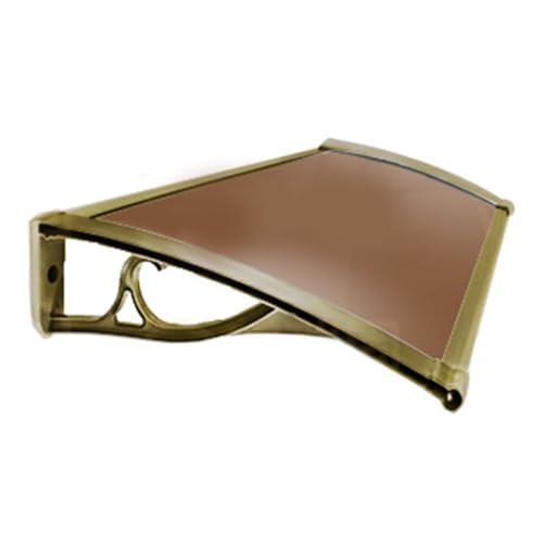 Wärmedämmung Und Schallschutz Eingangsmarkise, Wasserdicht Haustür Vordach, Garten-Vordächer Regenmarkise, Haustür Vordach für Tür Fenster Balkon Garage Terrasse(Brown,40 * 400cm/16 * 157in) von LHXLSH