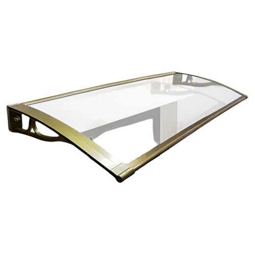 Wärmedämmung Und Schallschutz Eingangsmarkise, Wasserdicht Haustür Vordach, Garten-Vordächer Regenmarkise, Haustür Vordach für Tür Fenster Balkon Garage Terrasse(Clear,40 * 240cm/16 * 94in) von LHXLSH