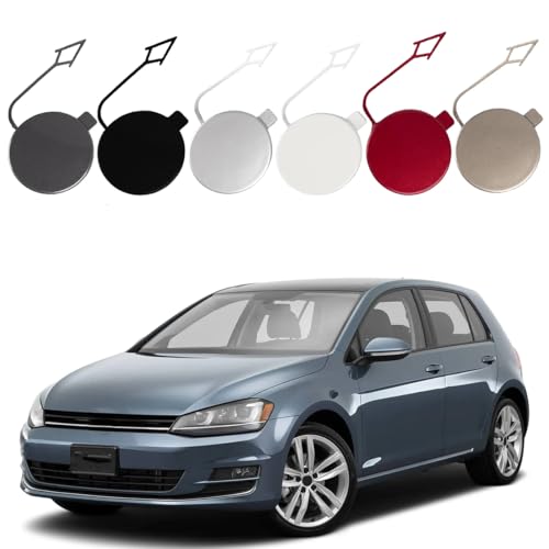 LHZPGC Abdeckkappe für Abschlepphaken der vorderen Stoßstange für VW Golf VII MK7 2013-2017, ABS-Anhängerabdeckung, 1 STK, Links/rechts,C-Black von LHZPGC