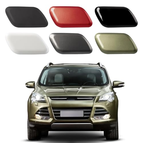 LHZPGC Abdeckkappe für Scheinwerferwaschanlage für Frontstoßstange, für Ford Escape Kuga 2013-2016, ABS,B-Black-Right von LHZPGC
