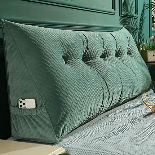 LHn-Cn Rückenkissen Keilkissen Sofakissen, Mehrzweck Waschbar Tatami Unterstützung Daybed Rücken Positionierung große dreieckige Light Green 120 * 50 * 20cm von LHn-Cn