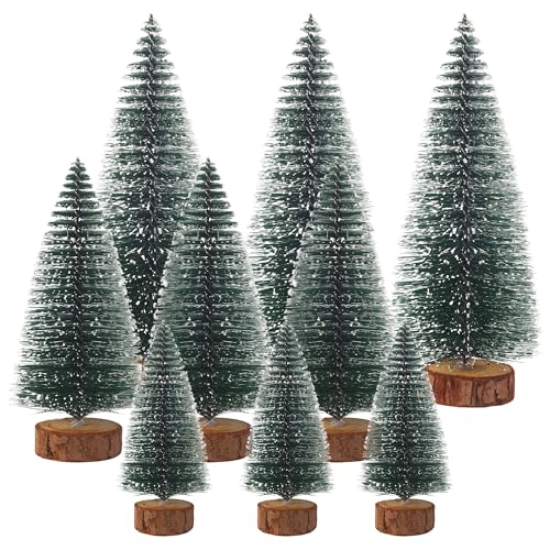 9 stück mini Tannenbaum – mini Weihnachtsbaum deko – Weihnachtsbaum klein für Tisch, Tannenbaum deko, geeignet Wohnzimmer weihnachtsdeko Baum, Miniatur Weihnachtsbaum in 3 größen (10/15/20 cm) von LIAILA