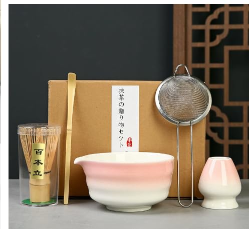 Rosa Matcha-Set, 6-teiliges Matcha-Teeset, Matcha-Schale mit Teebereiter, Matcha-Schwibbchen, Matcha-Sieb, Matcha-Schwibstab, Matcha-Löffel Rosa Matcha-Set, 6-teiliges Matcha-Teeset, Matcha-Schale mit Teebereiter, Matcha-Schwibbchen, Matcha-Sieb, Matcha-Schwibstab, Matcha-Löffel von LIAILA