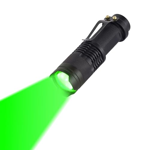 LIAISIMI LED-Taschenlampe Multifunktions-Arbeitsleuchte Tragbare Mini-Lampe 3 Modi einklappbare Taschenlampe Ideal für Camping, Wandern, Nachtsicht, Nachtangeln, Astronomie und Notfälle (1, Green) von LIAISIMI