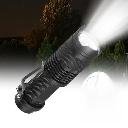 LIAISIMI LED-Taschenlampe Multifunktions-Arbeitsleuchte Tragbare Mini-Lampe 3 Modi einklappbare Taschenlampe Ideal für Camping, Wandern, Nachtsicht, Nachtangeln, Astronomie und Notfälle (1, White) von LIAISIMI