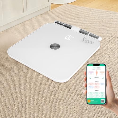 8 Elektroden Körperfettwaage, Intelligente Elektronische Waage mit APP, 25 Körperdaten, Ganzkörperanalyse Waage Digitale Personenwaage Multifunktionsgewichtswaage von LIAIZE