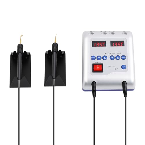 Digital Elektrisch Waxer Maschine, 20-50W 2A Dual Pen Waxer mit 6 Spitzen, 15.9 * 11.9cm Elektrisches Wachsmesser, 50-200℃ Einstellbares Doppelstift Carver von LIAIZE
