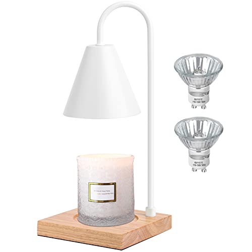 LIAMERHE Kerzen Wärmer Lampe Wachs Wärmer mit 2 Bulbs Duft Wärmer Nachtlicht Candle Warmer Lamp Duftlampen Elektrische Duftlampen Aromalampen für Home Office Schlafzimmer Wohnzimmer Geschenk von LIAMERHE