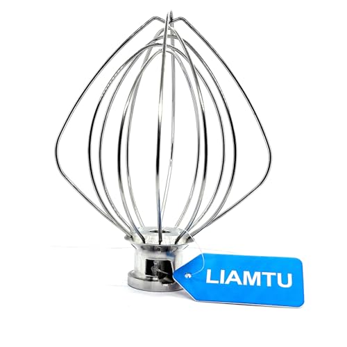 Spülmaschinenfester Draht-Peitschenaufsatz für K45WW Mixer-Schlägel, passend für 4,5 / 5 Qt Kippkopf-Standmixer, 6 Drähte, Edelstahl-Schneebesen für Küchenhelfer, Mixer-Zubehör, Ersatzteile von LIAMTU