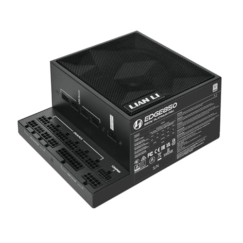 Lian Li EDGE 850W 80 Plus Platinum vollmodulares Netzteil - Schwarz mit ATX 3.1 & PCIe 5.1 Unterstützung von LIAN LI