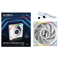 Lian Li - uni fan sl Wireless lcd 120 Reverse Blade Computergehäuse Lüfter 12 cm White 1 Stück von LIAN LI