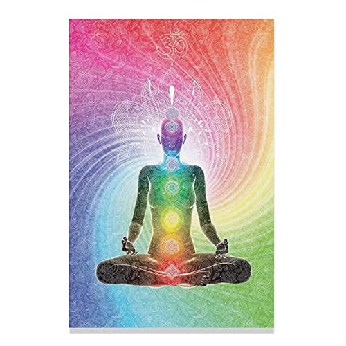 Meditations-Poster mit 7 Chakren, Yoga, Wandkunst, Leinwand-Poster, Wandkunst, Dekoration, Bild, Gemälde für Wohnzimmer, Schlafzimmer, Dekoration, ohne Rahmen, 30 x 45 cm Meditations-Poster mit 7 Chakren, Yoga, Wandkunst, Leinwand-Poster, Wandkunst, Dekoration, Bild, Gemälde für Wohnzimmer, Schlafzimmer, Dekoration, ohne Rahmen, 30 x 45 cm von LIANASD
