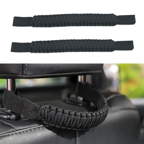 LIANCHEN 2PCS Auto rutschfeste Paracord-Griffe paracord kopfstütze Auto Rücksitz Haltegriff Griffgriff Beifahrersicherheitsgriff für alle Modelle die mit Griffen ausgestattet werden können(Schwarz) LIANCHEN 2PCS Auto rutschfeste Paracord-Griffe paracord kopfstütze Auto Rücksitz Haltegriff Griffgriff Beifahrersicherheitsgriff für alle Modelle die mit Griffen ausgestattet werden können(Schwarz) von LIANCHEN