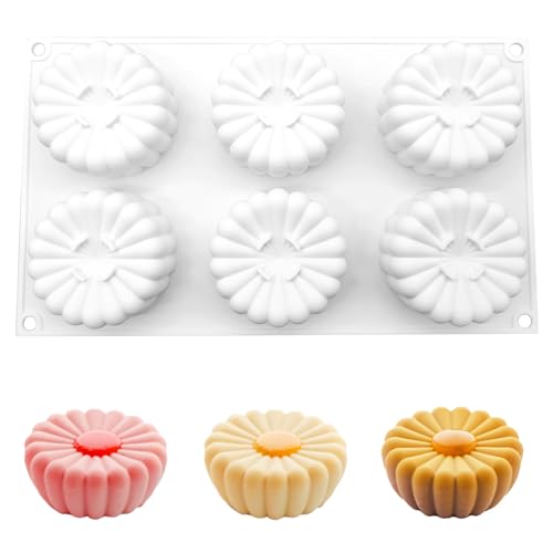 LIANCHEN 6 Löcher Gänseblümchen Kuchenform Blumen Silikonform Mousse Moulds 3D DIY Seifenkerzenform Dessert Herstellungsform Antihaft-Schokoladenformen Für Kuchen Schokolade Seife Süßigkeiten (Weiß 3) LIANCHEN 6 Löcher Gänseblümchen Kuchenform Blumen Silikonform Mousse Moulds 3D DIY Seifenkerzenform Dessert Herstellungsform Antihaft-Schokoladenformen Für Kuchen Schokolade Seife Süßigkeiten (Weiß 3) von LIANCHEN
