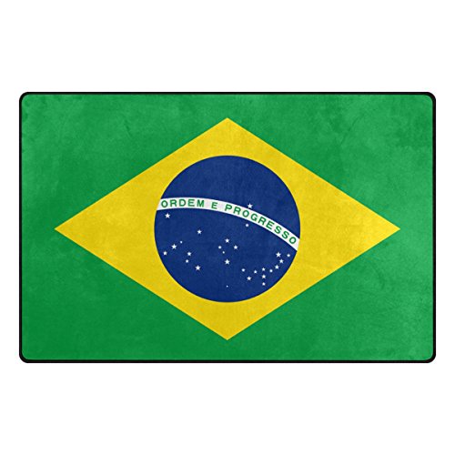 LIANCHENYI Flagge Brasilien Teppich rutschfeste Fußmatten Teppich Bodenmatte für Wohnzimmer Schlafzimmer 152,4 x 99,1 cm von LIANCHENYI