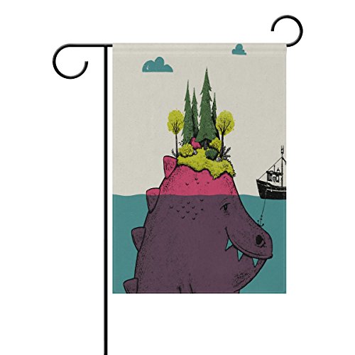 LIANCHENYI Insel Monster doppelseitig Familie Flagge Polyester Outdoor Flagge Home Party Decro Garten Flagge 30,5 x 45,7 cm, Polyester, multi, 28x40(in) von LIANCHENYI