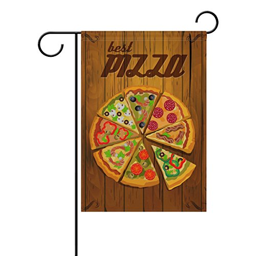 LIANCHENYI besten Pizza auf dem Board doppelseitig Familie Flagge Polyester Outdoor Flagge Home Party Decro Garten Flagge 30,5 x 45,7 cm, Polyester, multi, 28x40(in) von LIANCHENYI