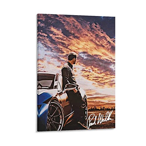 LIANGBO Paul Walker Fast and Furious Poster dekorative Malerei Leinwand Wandkunst Wohnzimmer Poster Schlafzimmer Malerei 12x18inch(30x45cm) von LIANGBO