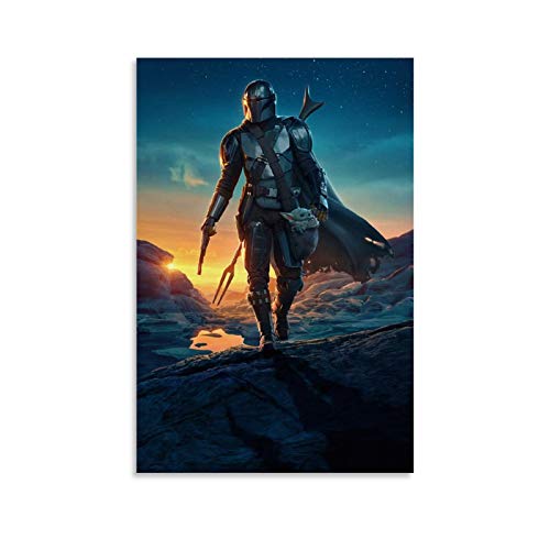 LIANGBO The Mandalorian Poster dekorative Malerei Leinwand Wandkunst Wohnzimmer Poster Schlafzimmer Malerei 20x30inch(50x75cm) von LIANGBO