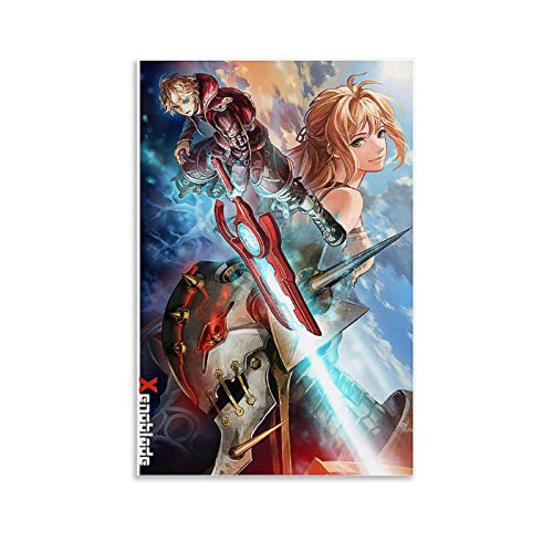 LIANGBO Xenoblade Chronicles Metal Face Art Leinwand Kunst Poster und Wandkunst Bilddruck Moderne Familienzimmer Dekor Poster 24x36inch(60x90cm) von LIANGBO