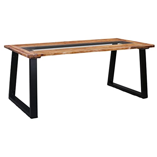 LIANGDONFC Bonsai-Tisch, EsstischEsstisch 180 x 90 x 75 cm Massivholz Akazie und GlasGeeignet für Küchen, Balkone, Terrassen. von LIANGDONFC