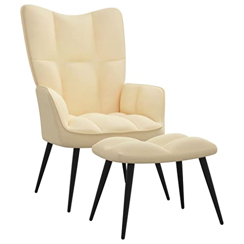 LIANGDONFC Sofa Stuhl Boss Chair、Sofa StuhlRelaxsessel mit Hocker Cremeweiß SamtDie meisten der geschäftlichen Familie Gelegenheiten der Ruhe braucht von LIANGDONFC