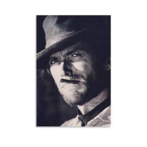 Clint Eastwood Kunst-Fotoposter mit Sternen, 10 Stück, Leinwand, Wandkunst, Poster, Geschenke, Foto, Malerei, Poster, Raumdekoration, Heimdekoration, 50 x 75 cm von LIANGFANG