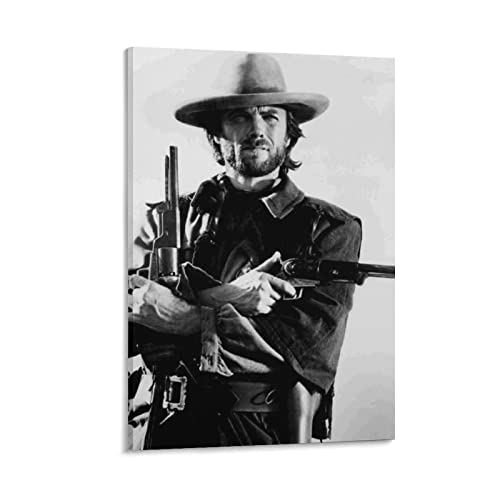 LIANGFANG Clint Eastwood Handsome Star Art Photo Poster 2 Poster Wandkunst Gemälde Leinwand Geschenk Wohnzimmer Drucke Schlafzimmer Dekor Poster Kunstwerke 30 x 45 cm von LIANGFANG