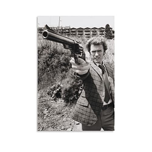 Clint Eastwood Kunstfoto-Poster, 3 Wandkunst, Poster, Scroll, Leinwand, Gemälde, Wohnzimmer, Dekoration, Heimdekoration, gerahmt, 30 x 45 cm von LIANGFANG