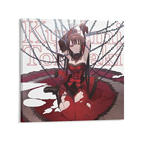 Japanisches Anime-Girl Tokisaki Kurumi DATE A LIVE Maid Outfit 12 Wandkunst Poster Scroll Leinwand Gemälde Bild Wohnzimmer Dekor Heimgerahmt 70 x 70 cm von LIANGFANG