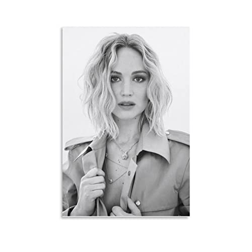 Jennifer Lawrence Beauty Star Art Foto-Poster, 3 Kunstwerke auf Leinwand, Poster, ästhetische Wandkunstdrucke, Zuhause, moderne Dekoration, Geschenke, gerahmt, ungerahmt, 30 x 45 cm von LIANGFANG