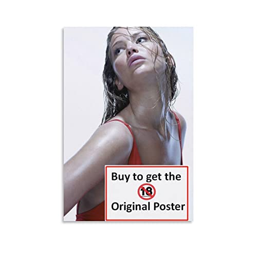 Jennifer Lawrence Beauty Star Kunst-Foto-Poster, 26 Leinwand-Poster, Wandkunst, Bilddrucke, hängende Foto, Geschenkidee, Dekoration, Heimposter, Kunstwerke, 60 x 90 cm von LIANGFANG