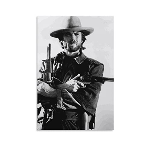 LIANGFANG Clint Eastwood Handsome Star Art Foto-Poster 2 Leinwand-Kunst-Poster und Wandkunst-Bilddruck, modernes Familien-Schlafzimmer-Dekor-Poster, 30 x 45 cm von LIANGFANG