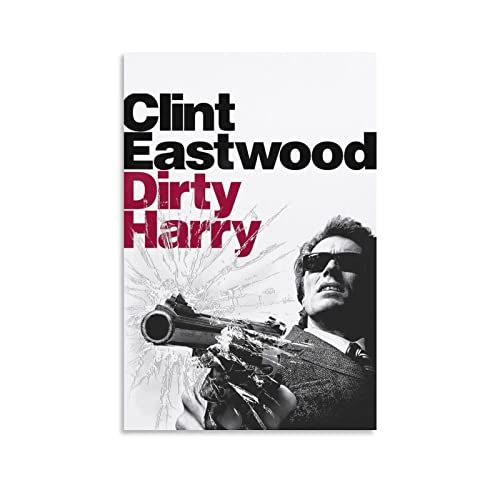 LIANGFANG Clint Eastwood Handsome Star Art Foto Poster Dirty Harry Leinwand Poster Wandkunst Bild Drucke Hängende Foto Geschenkidee Dekor Home Poster Kunstwerke 40 x 60 cm von LIANGFANG