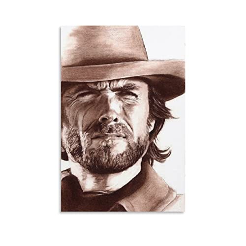 LIANGFANG Clint Eastwood Handsome Star Art Photo Poster 9 Poster Coole Kunstwerke Malerei Wandkunst Leinwanddrucke Hängendes Bild Heimdekoration Poster Geschenkidee 30 x 45 cm von LIANGFANG