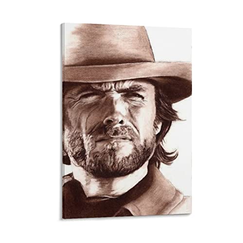 LIANGFANG Clint Eastwood Handsome Star Art Photo Poster 9 Poster Coole Kunstwerke Malerei Wandkunst Leinwanddrucke Hängendes Bild Heimdekoration Poster Geschenkidee 40 x 60 cm von LIANGFANG