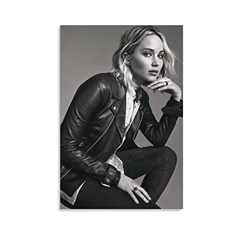 LIANGFANG Jennifer Lawrence Beauty Star Art Foto-Poster 6 Kunstwerke Leinwand Poster Zimmer ästhetische Wandkunst Drucke Zuhause moderne Dekoration Geschenke gerahmt 20 x 30 cm von LIANGFANG