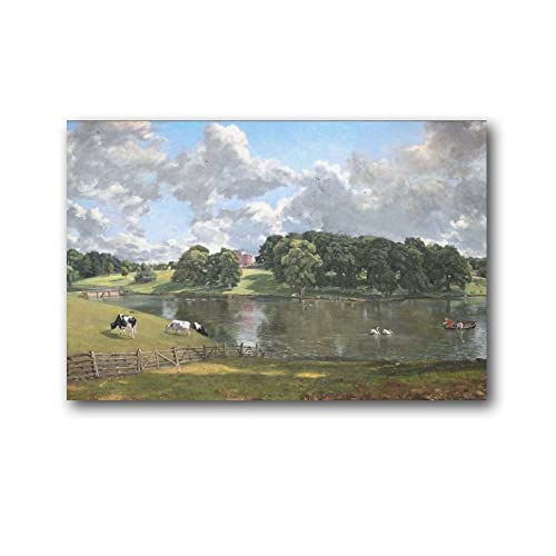 LIANGFANG John Constable Realismus, Landschaftsmaler, Ölgemälde, Kunstposter, 1 Leinwand, Wandkunstdrucke, Poster, Geschenke, Foto, Bild, Malerei, Poster, Raumdekoration, Heimdekoration, 30 x 45 cm von LIANGFANG