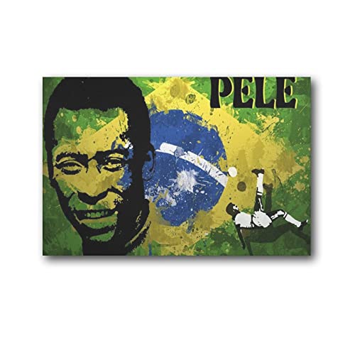 Pele The King of Football Brazilian Pride, Kunstwerke, Poster, Wandkunst, Malerei, Leinwand, Geschenk, Dekoration, Heimposter, dekorativ, 30 x 45 cm von LIANGFANG