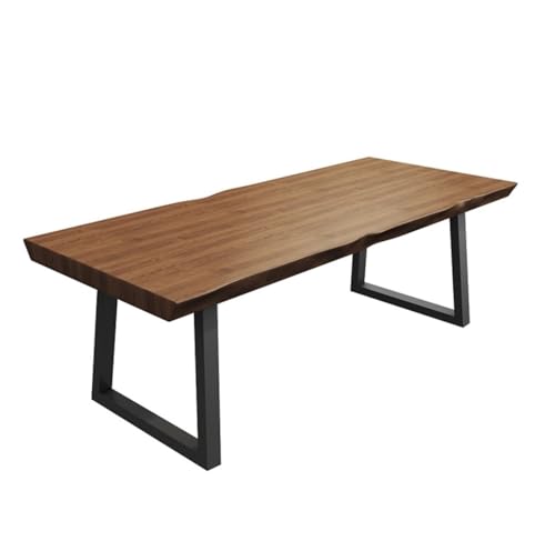 LIANGGM Schreibtisch Computertisch Aus Massivholz Mit Schmiedeeisernen Beinen, Schreibtisch, Schreibtischdicke 5 cm, Für Zuhause, Gaming-Schreibtisch Bürotisch Arbeitsplatz(180x80x75cm) von LIANGGM