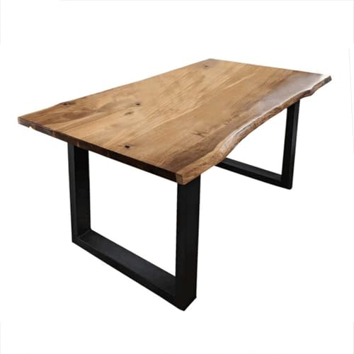 LIANGGM Schreibtisch Massivholz Computertisch Metallbeine Home-Office-Schreibtisch Einfacher Arbeitstisch Schreibtisch Workstation Konferenztisch Bürotisch Arbeitsplatz(180x80x75cm) von LIANGGM