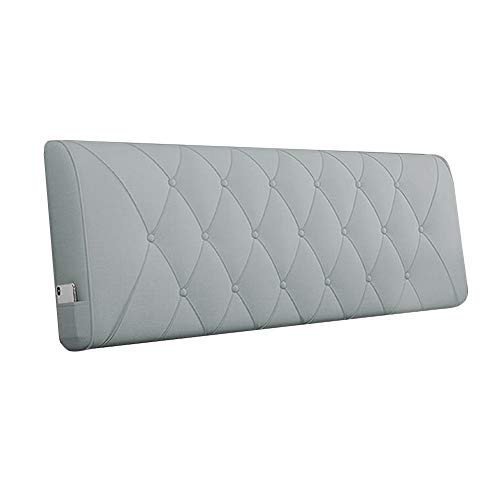 LIANGLIANG-kaodian Rückenlehne Bett Kissen Zurück Positionierhilfe Hohe Qualität Baumwolle Und Leinen Gemütlich Atmungsaktiv, Waschbar, 7 Größen (Color : Gray, Size : 190cm) von LIANGLIANG-kaodian