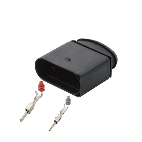 1-20Sets 14-poliger versiegelter Auto-Xenon-Scheinwerferlampen-Anschlussstecker 1,5 mm 3,5 mm Buchse 1J0 973 837 1J0973737 1J0973837(Male Set,5Sets) von LIANGMEI
