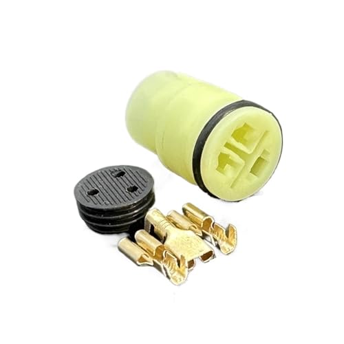 LIANGMEI 1 Set 3 Pin 6187-3551 6180-3541 Automobil Waterprof Spark Stecker Stecker Draht 6,3 MM Weiblich Männlich Buchse(Army green,1 Set) von LIANGMEI